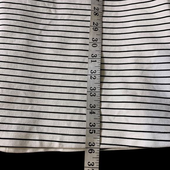 Loft Dress Women's Size 10 Black White Sleeveless Fit & Flare Back Zip Lined - Picture 8 of 8